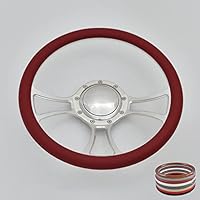 Amazon | Flashpower 14インチ ビレットステアリングホイール